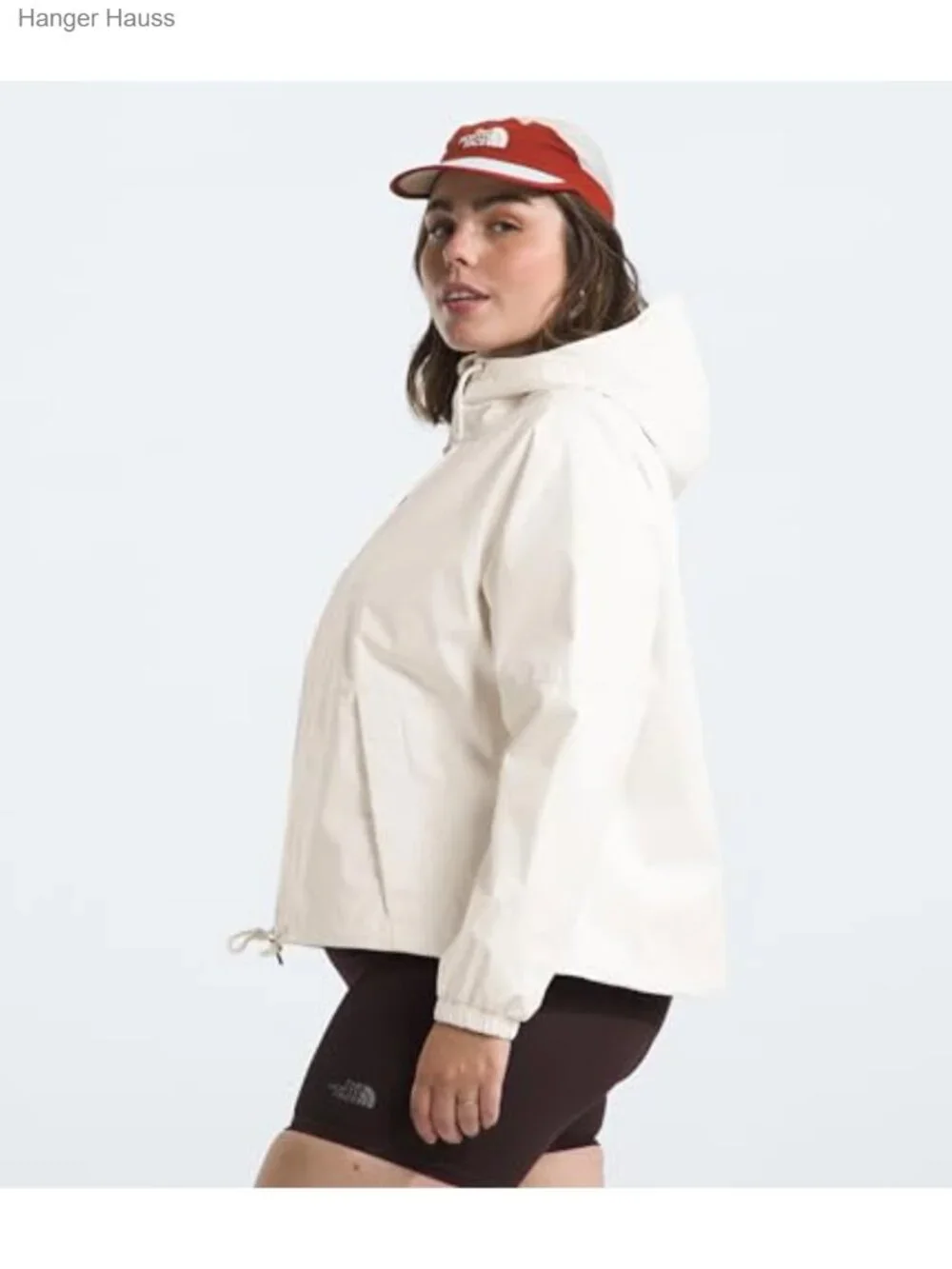 Women's Rain Hoodie Waterproof Windproof Relaxed Fit Recycled Polyester